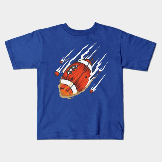 American football Kids T-Shirt by rayanammmar